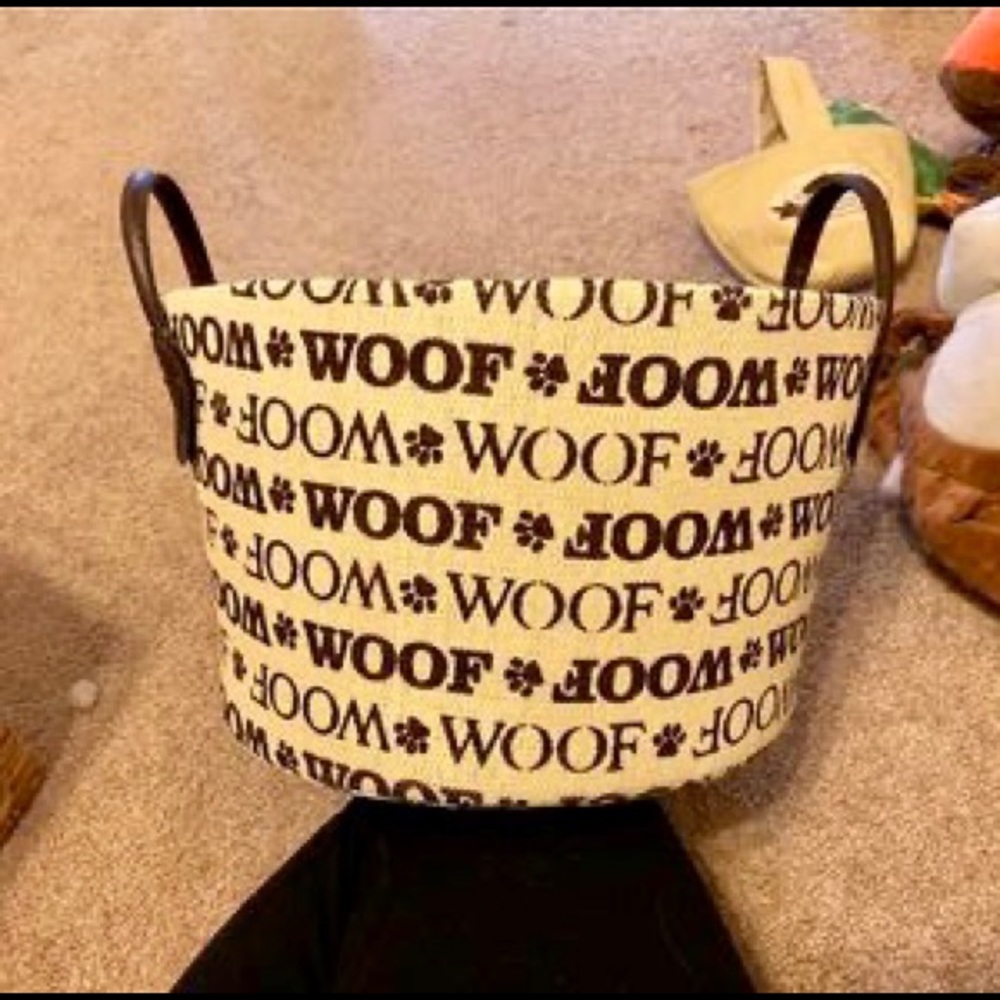 WOOF Dog Toy Basket